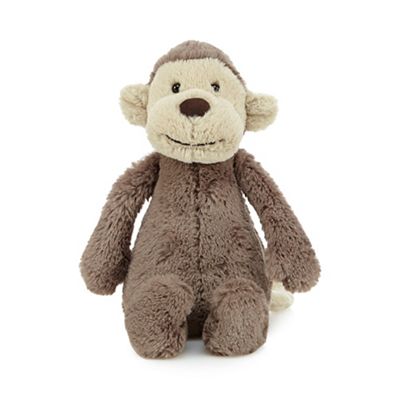 Small brown soft monkey toy